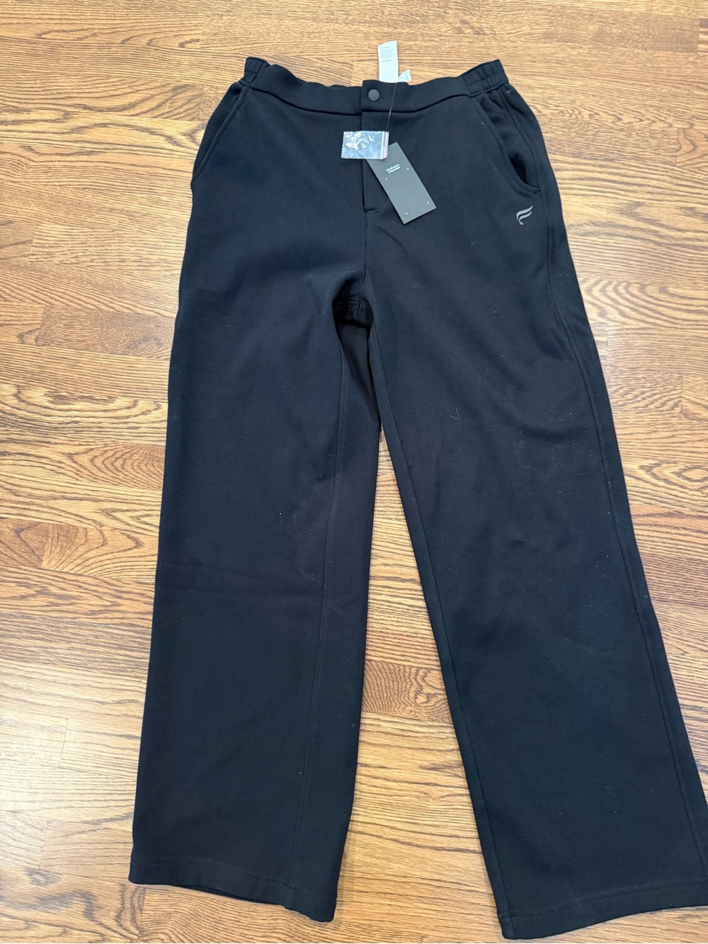 Fabletics Women's Black Wide-Leg Jogger Sweatpants